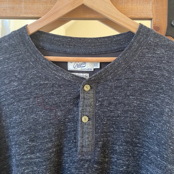 Grayers Clothiers Heathered Henley Size XXL - Picture 2 of 8